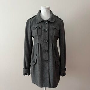 Chic Charcoal Women's Trench Coat